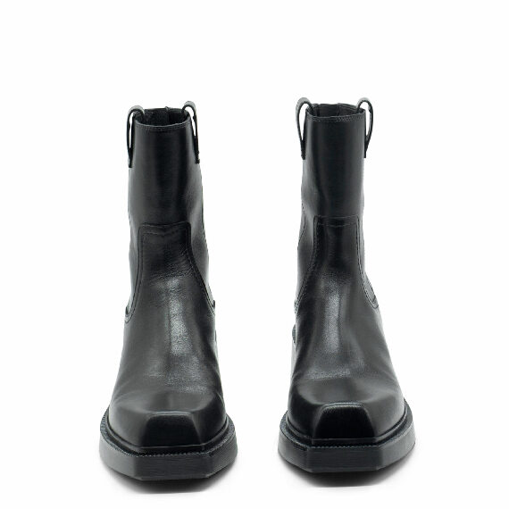 Fray Black Half Boots